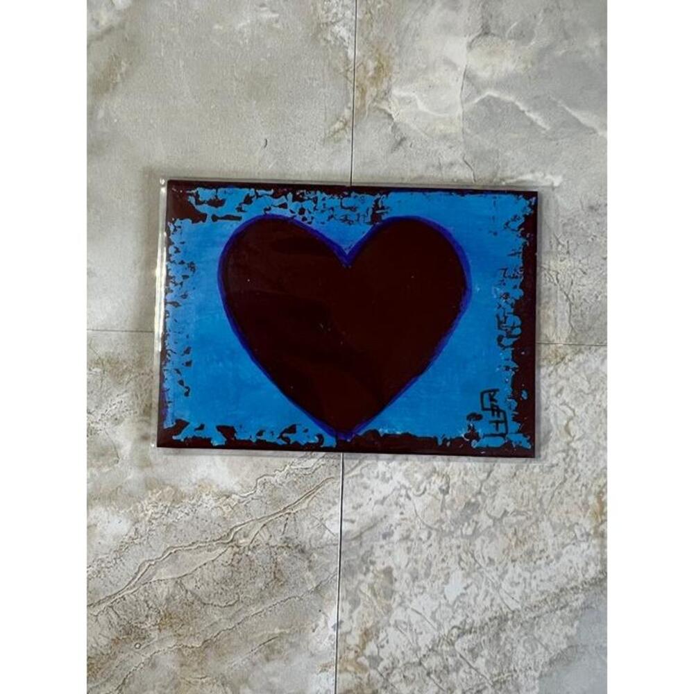 OOAK Original 2.5x3.5 Magnet - Painted Heart